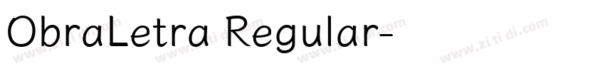 ObraLetra Regular字体转换